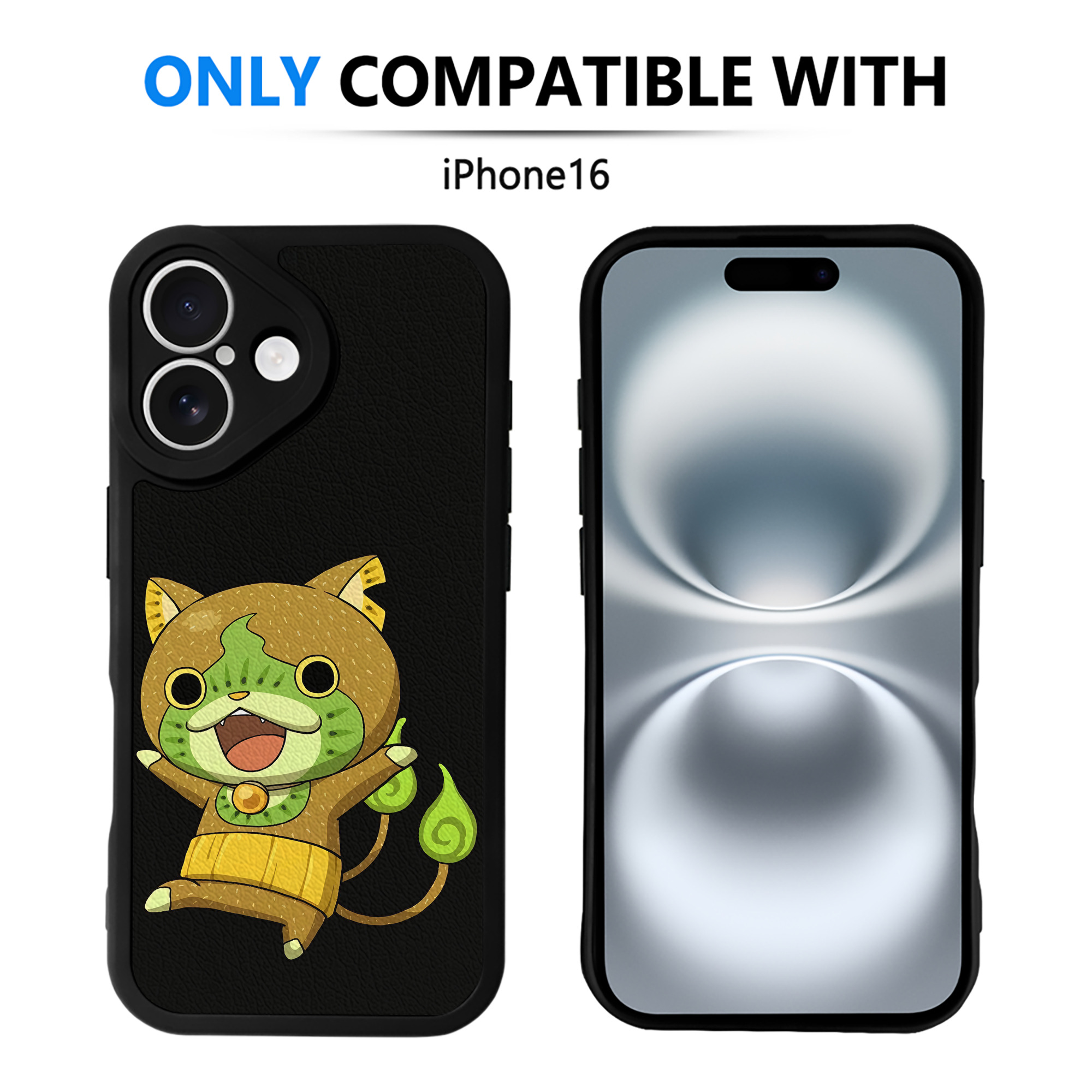 （画像用） 妖怪ウォッチ Yo-kai Watch 【iPhone 16シリーズ対応】シリコンスマホケース（レザー調） 材質：シリコン